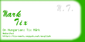 mark tix business card